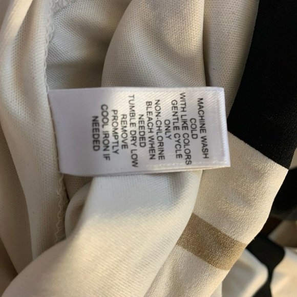 Cato Women Size XS Dress Cream Geometric Longsleev - Picture 8 of 8